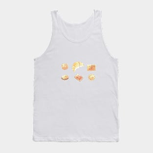 Biscuits and  croissants Watercolor Tank Top